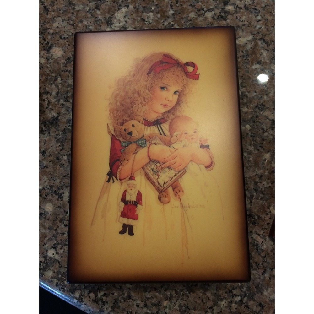 Vintage Jan Hagara Carol Musical Jewelry Box White Christmas Limited Ed #28/1000
